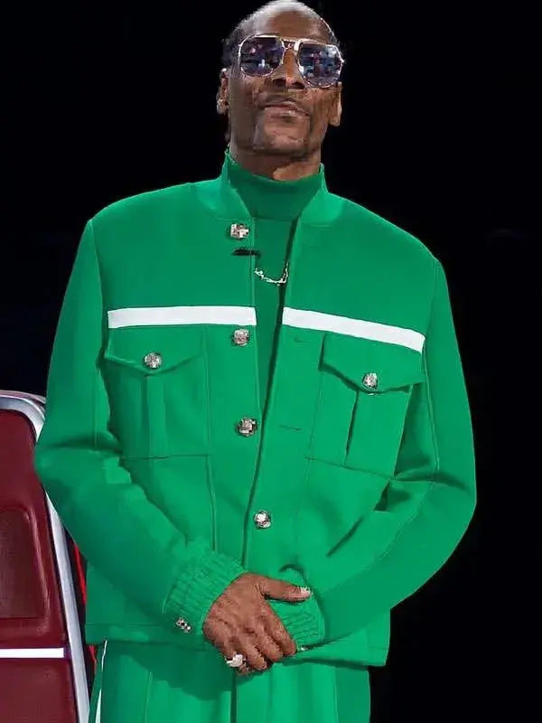 The Voice S28 Snoop Dogg Green Bomber Jacket