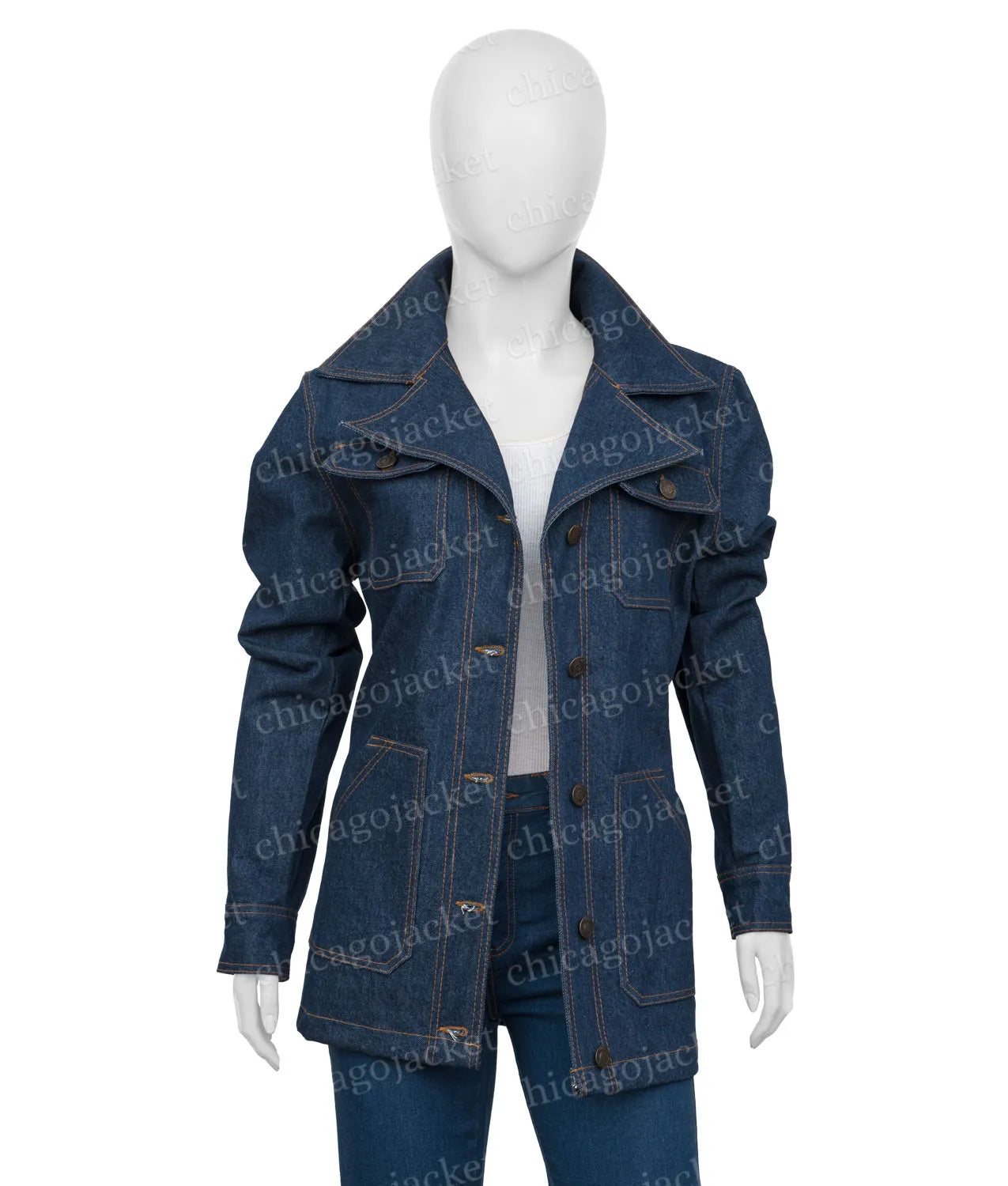 The Walking Dead City Lauren Cohan Denim Coat