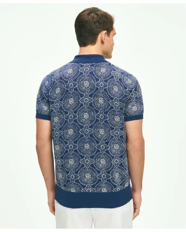 The White Lotus S03 Patrick Schwarzenegger Medallion Print Shirt