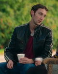 The Witness 2026 Jamie Bisping Striped Sleeve Leather Jacket WorthVee