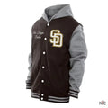 Throwback Prep San Diego Padres Brown Hoodie Jacket Clanton Jacket