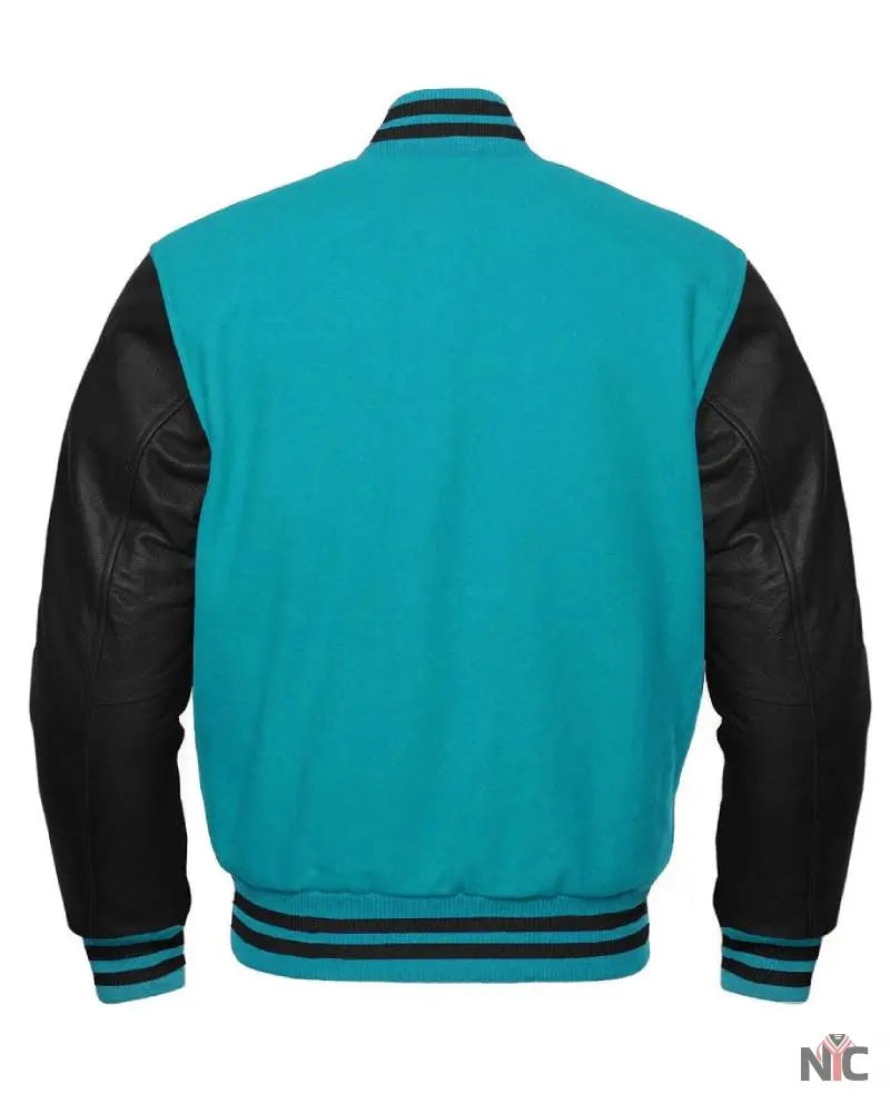 Tiffany Blue And Black Varsity Jacket Clanton Jacket