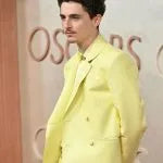 Timothée Chalamet 97th Oscars Leather Tuxedo