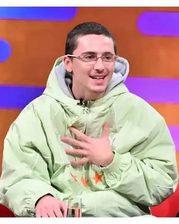 Timothée Chalamet Marty Supreme Green Jacket