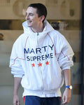 Timothee Chalamet Marty Supreme White Jacket