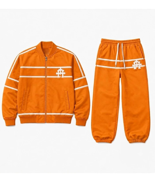 Timothée Chalamet NBA Finals Game 3 Orange Tracksuit WorthVee