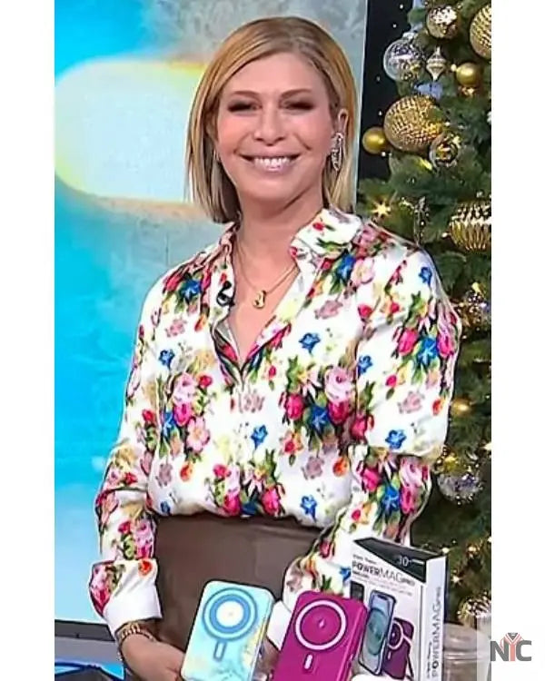 Today Jill Martin Floral Shirt Clanton Jacket