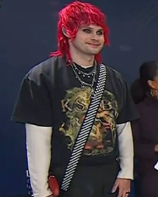 Today Michael Clifford Black Graphic Print Tee