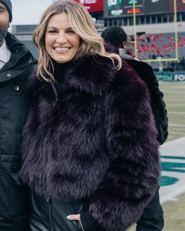 Today Show Erin Andrews Purple Fur Coat