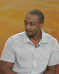 Today Anthony Mackie Sage Green Knit Shirt Clanton Jacket
