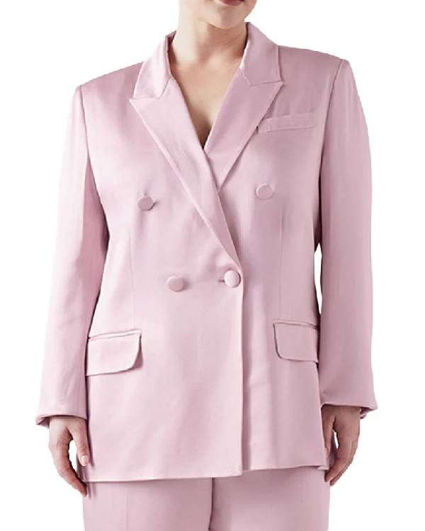 Today Hoda Kotb Pink Satin Blazer USA Jackets