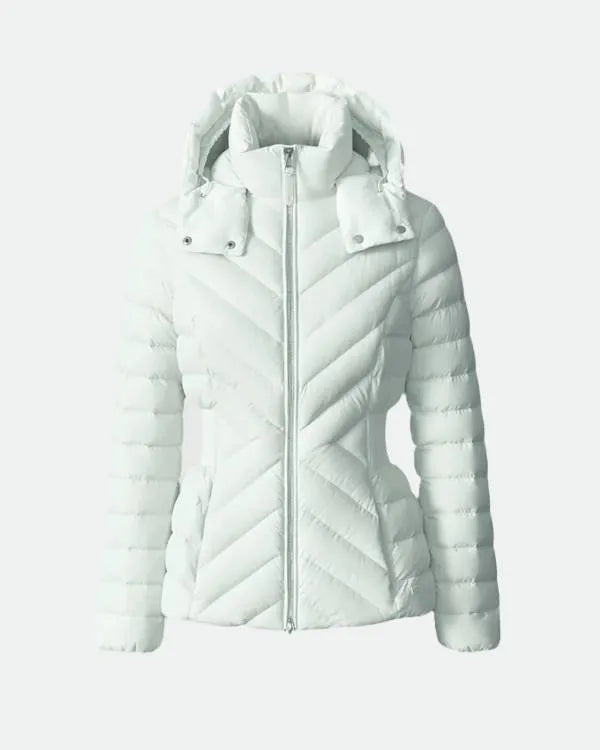 Today Hoda Kotb White Hooded Puffer Jacket