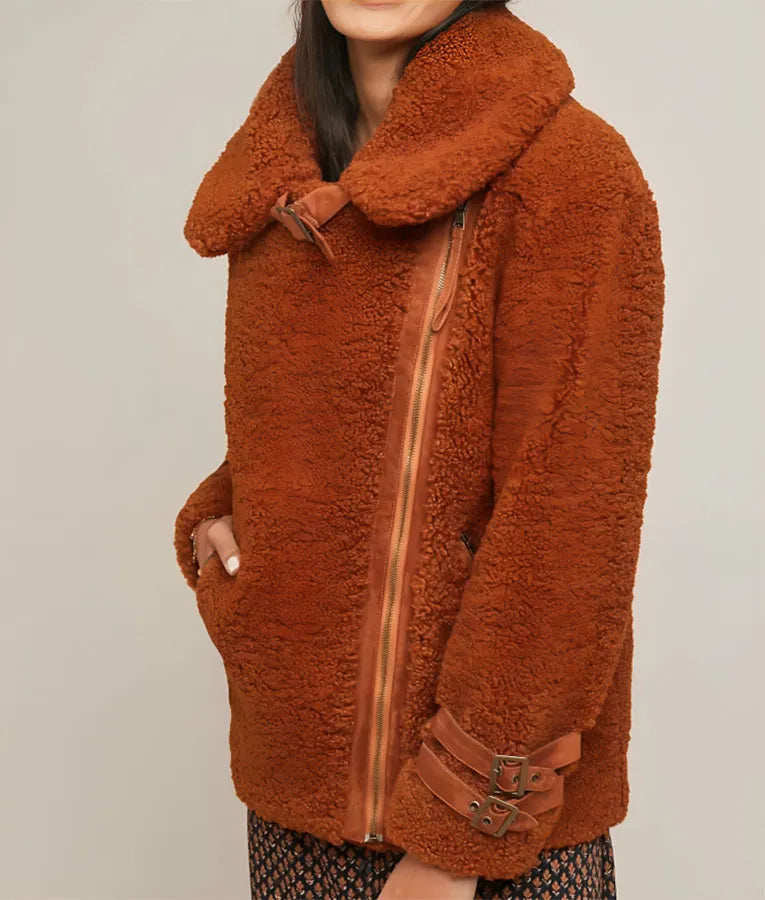 Today Show Savannah Guthrie Brown Sherpa Jacket