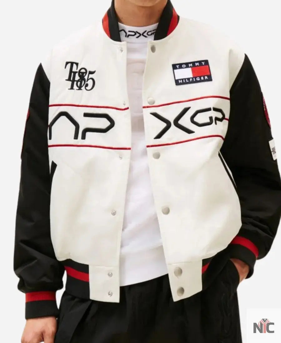 Tommy Hilfiger F1 Movie Racing Varsity Jacket Clanton Jacket