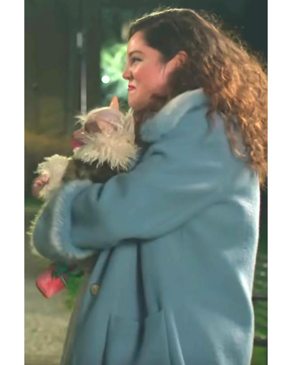 Too Much S01 Megan Stalter Fur Collar Blue Coat