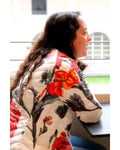 Top Chef S22 Paula Endara White & Red Floral Quilted Jacket