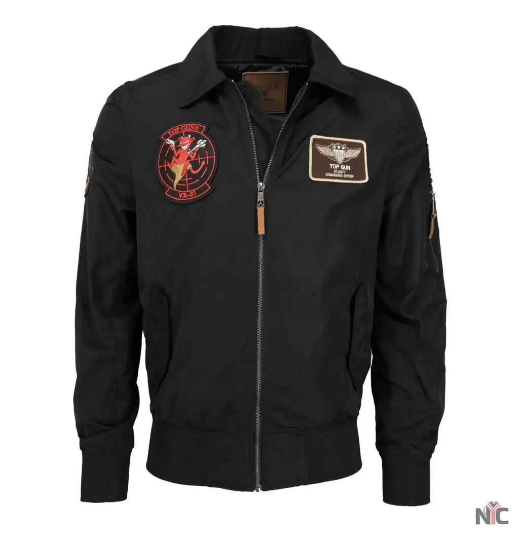 Top Gun Flight Black Jacket Clanton Jacket