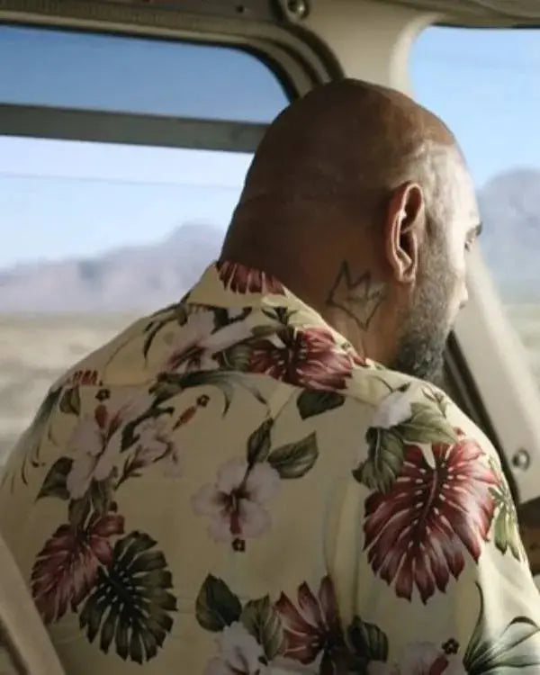 Trap House Dave Bautista Yellow Floral Shirt
