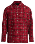 Travis Kelce Tweed Flannel Snap Front Overshirt