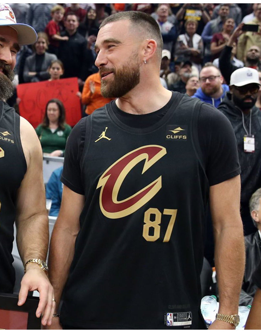 Travis Kelce Cleveland Cavaliers 87 Jersey Clanton Jacket