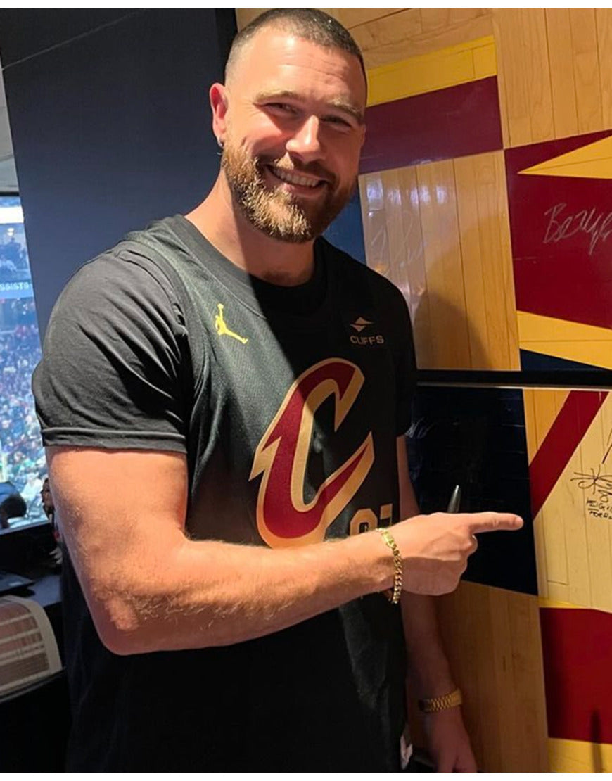 Travis Kelce Cleveland Cavaliers 87 Jersey Clanton Jacket