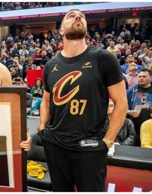 Travis Kelce Cleveland Cavaliers 87 Jersey Clanton Jacket