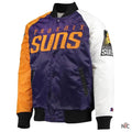 Tricolor Remix Phoenix Suns Purple Orange and White Jacket Clanton Jacket