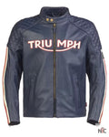 Triumph Men’s Blue Motorcycle Braddan Air Race Jacket Clanton Jacket