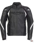 Triumph Triple Black Leather Motorcycle Jacket Clanton Jacket