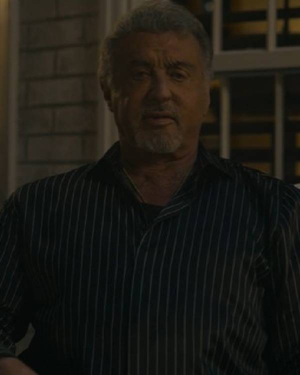 Tulsa King Sylvester Stallone Striped Silk Shirt