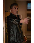 Tulsa King Sylvester Stallone Striped Silk Shirt