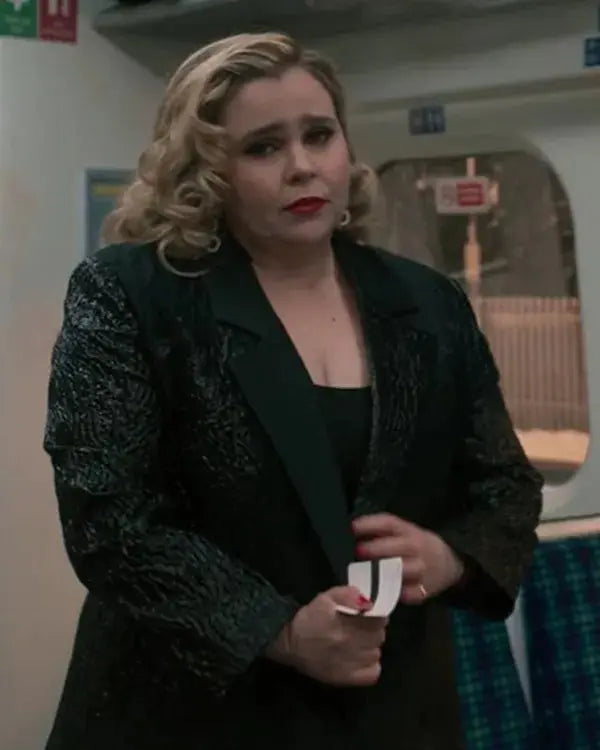Twelve Dates ‘Til Christmas Mae Whitman Black Blazer