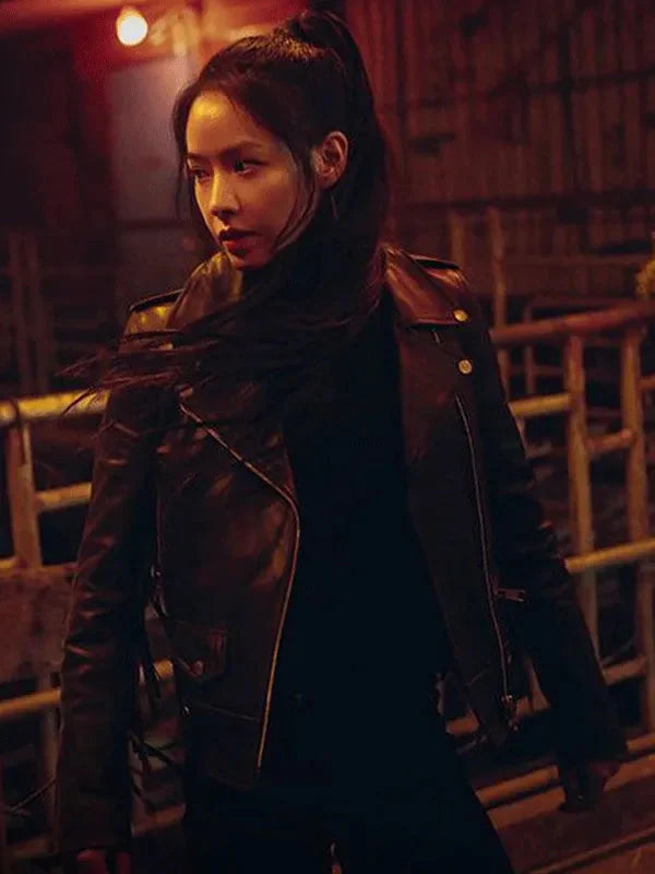 Twelve S01 Lee Joo-bin Black Biker Jacket Clanton Jacket
