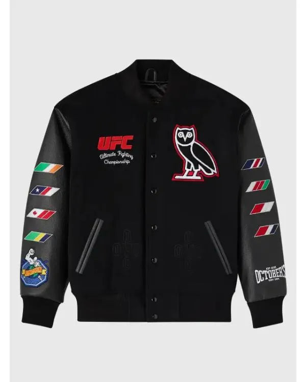 UFC Championship Black Varsity Jacket