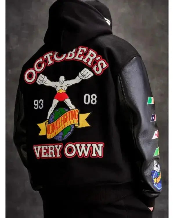 UFC Championship Black Varsity Jacket