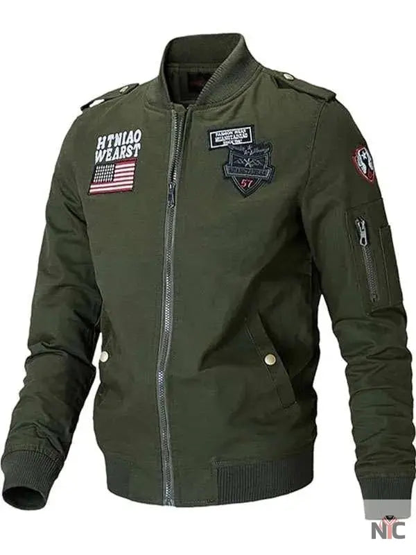 US Military Green Bomber Jacket Clanton Jacket