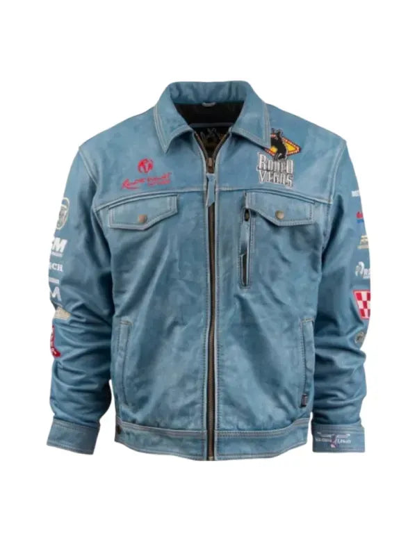 Ultimate Rodeo Vegas Blue Mirage Leather Jacket