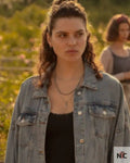 Under a Dark Sun S01 Ava Baya Blue Wash Denim Jacket Clanton Jacket