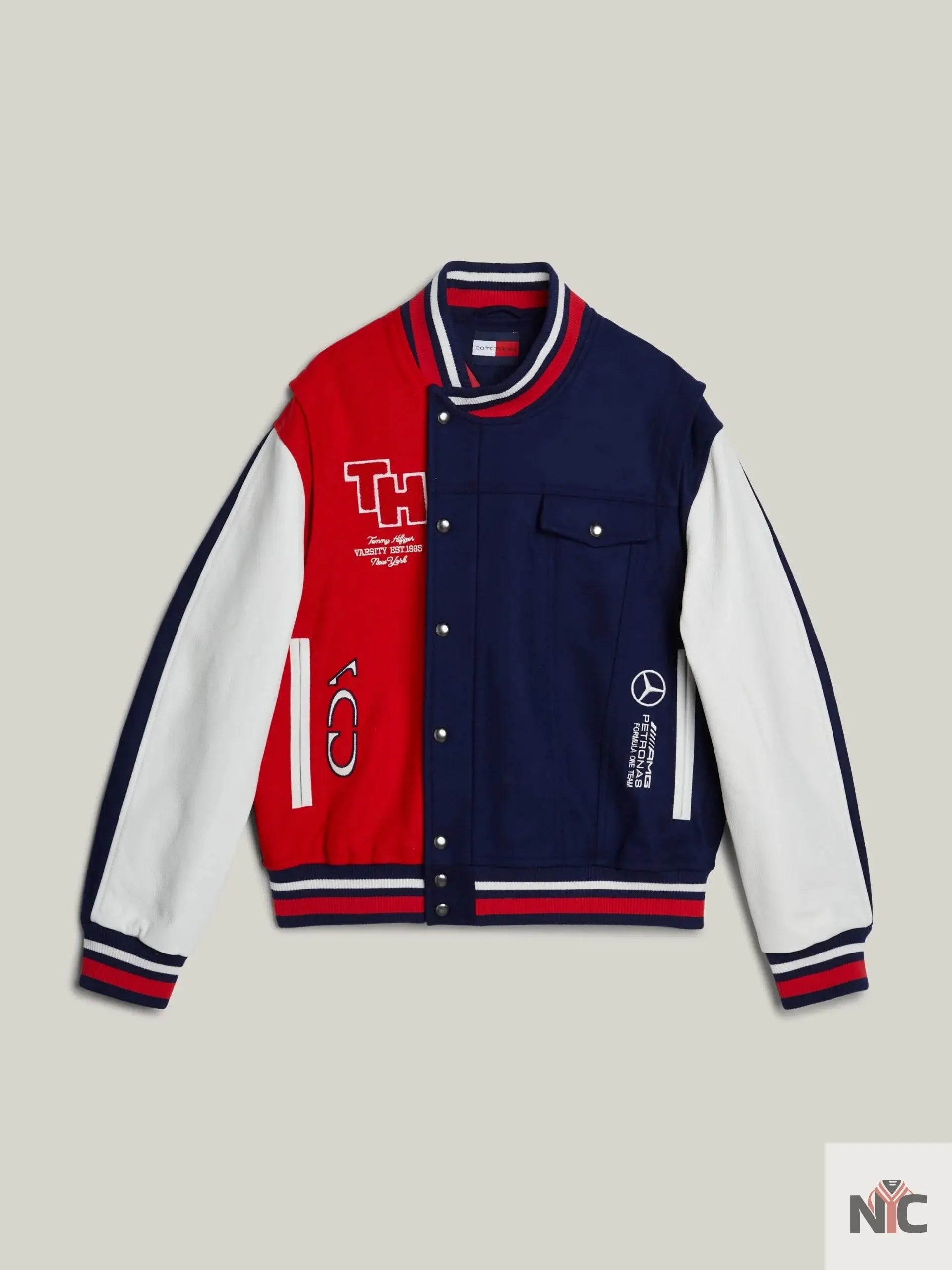 Unisex Tommy x Mercedes F1 Racing Jacket Clanton Jacket
