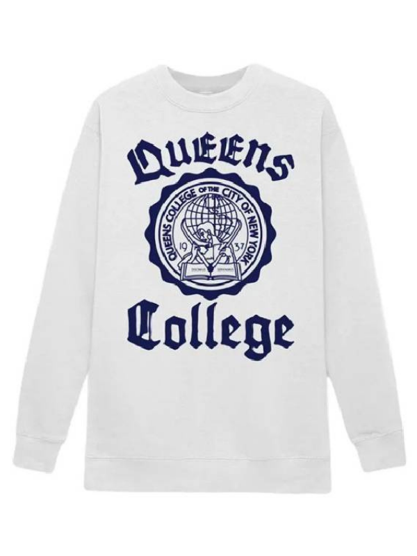Sarah Jessica Parker Crewneck Queens College Sweatshirt Clanton Jacket