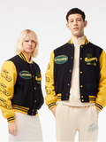 Lacoste Unisex Two-Tone Wool Bomber Jacket Clanton Jacket