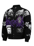 Women's WWE Authentic X Civil Regime Black Rhea Ripley Full-Snap Jacket USA Jackets