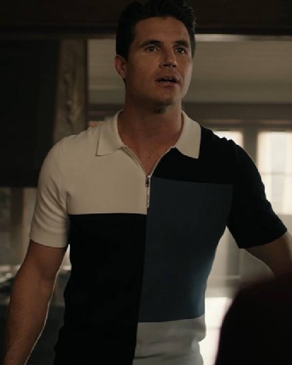 Upload Robbie Amell Multicolor Polo Shirt Shopotiny