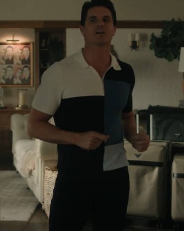 Upload Robbie Amell Multicolor Polo Shirt Shopotiny