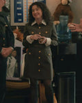 Elsbeth S03 Sarah Steele Brown Belted Mini Shirtdress