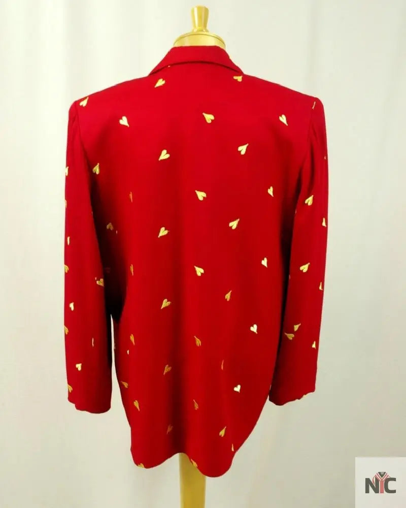 Valentines Day Jacket Red Heart Blazer Red Blazer Clanton Jacket