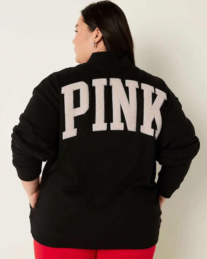 Victoria’s Secret PINK Black Varsity Jacket