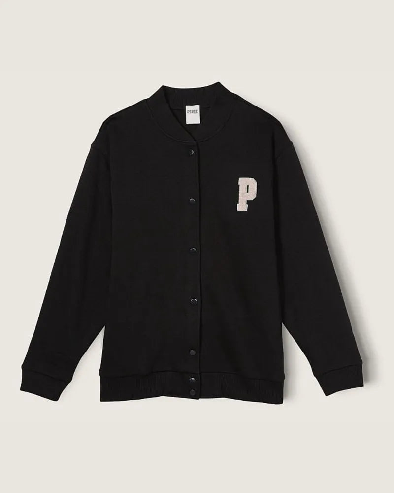 Victoria’s Secret PINK Black Varsity Jacket