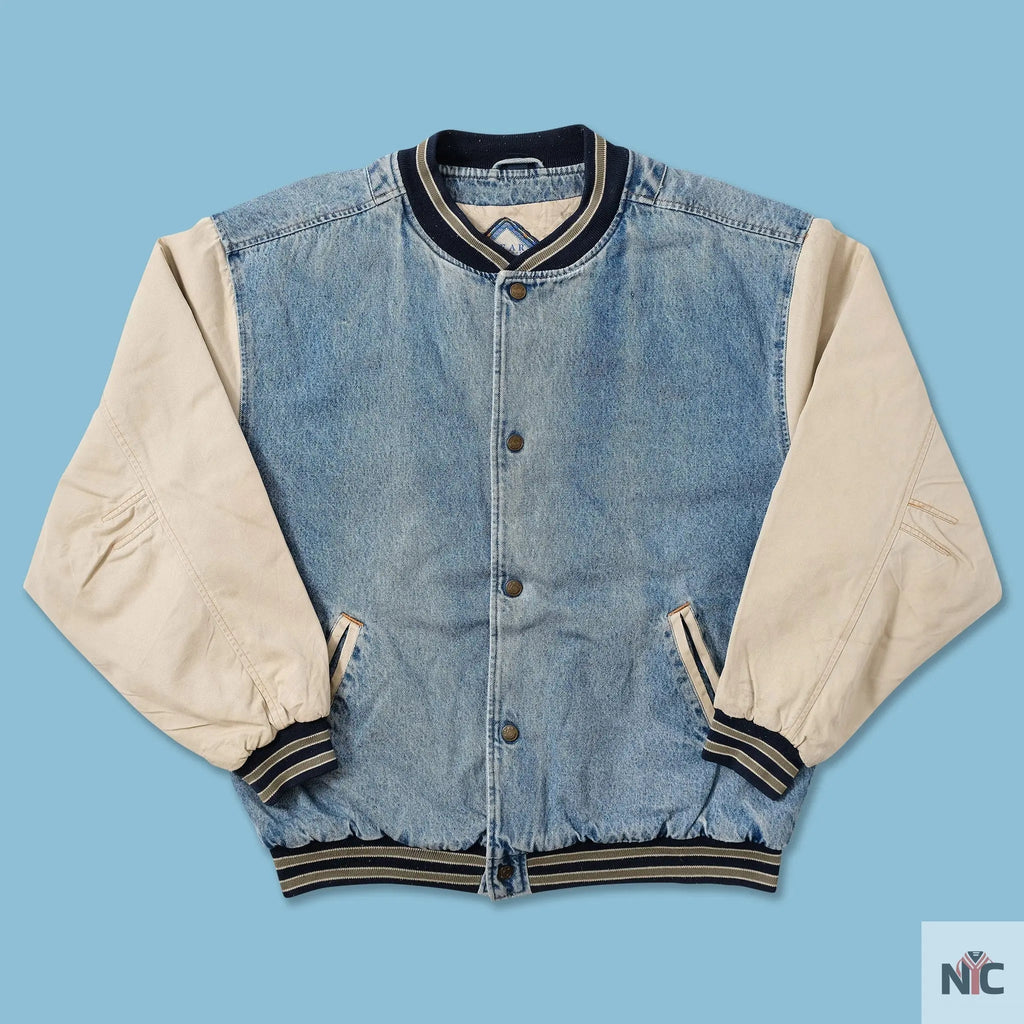 Vintage Dr. Pepper Denim Varsity Jacket Clanton Jacket