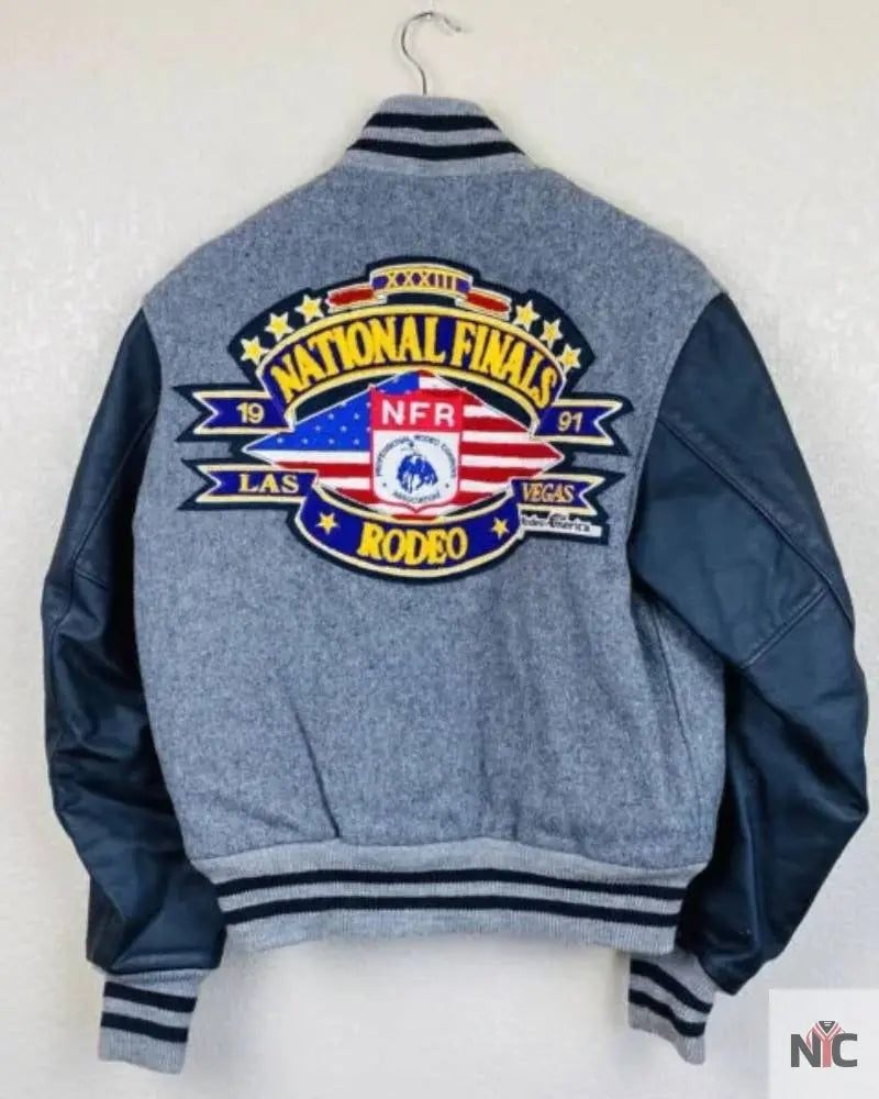 Vintage National Finals Rodeo 1991 Varsity Jacket Clanton Jacket